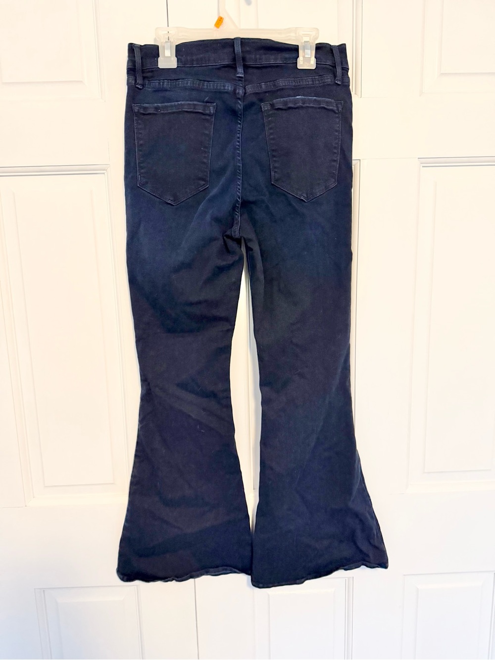 FRAME Le Crop Bell Jeans Size 28 Dark Indigo High Rise Flare - Picture 3 of 7